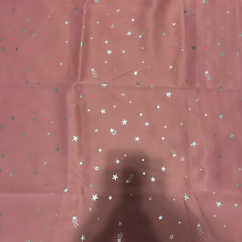 Pink Star Patterned Curtains (4 panels)